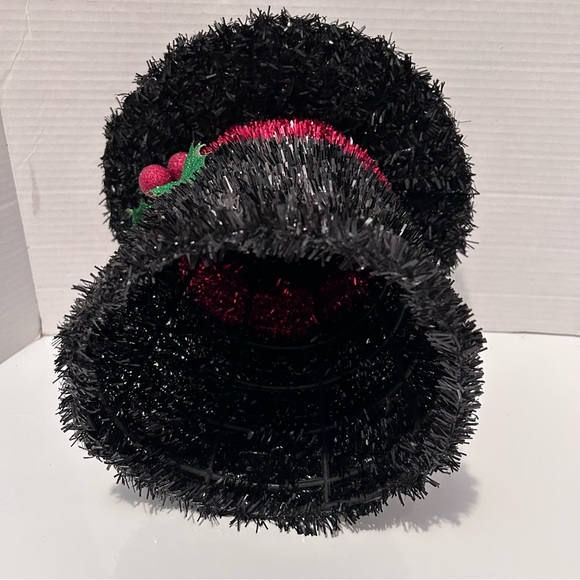 Black chenille Christmas decoration - Picture 6 of 6